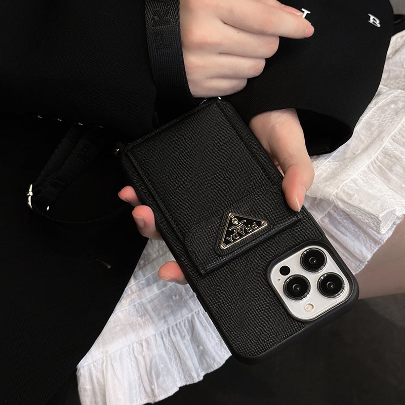 Luksus Crossbody læder cover til iPhone