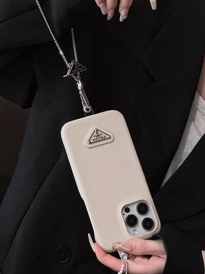 Cás iPhone Crossbody Leathar só