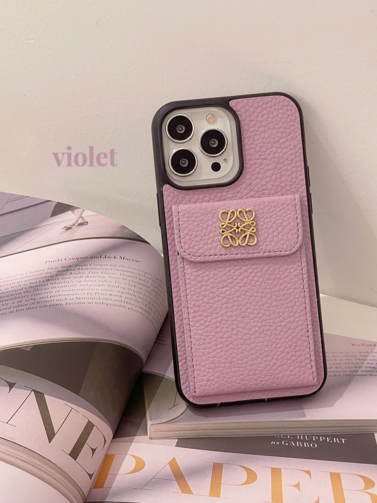 Luxuriöse iPhone-Hülle mit Kartenhalter Schwarz-QBK240603