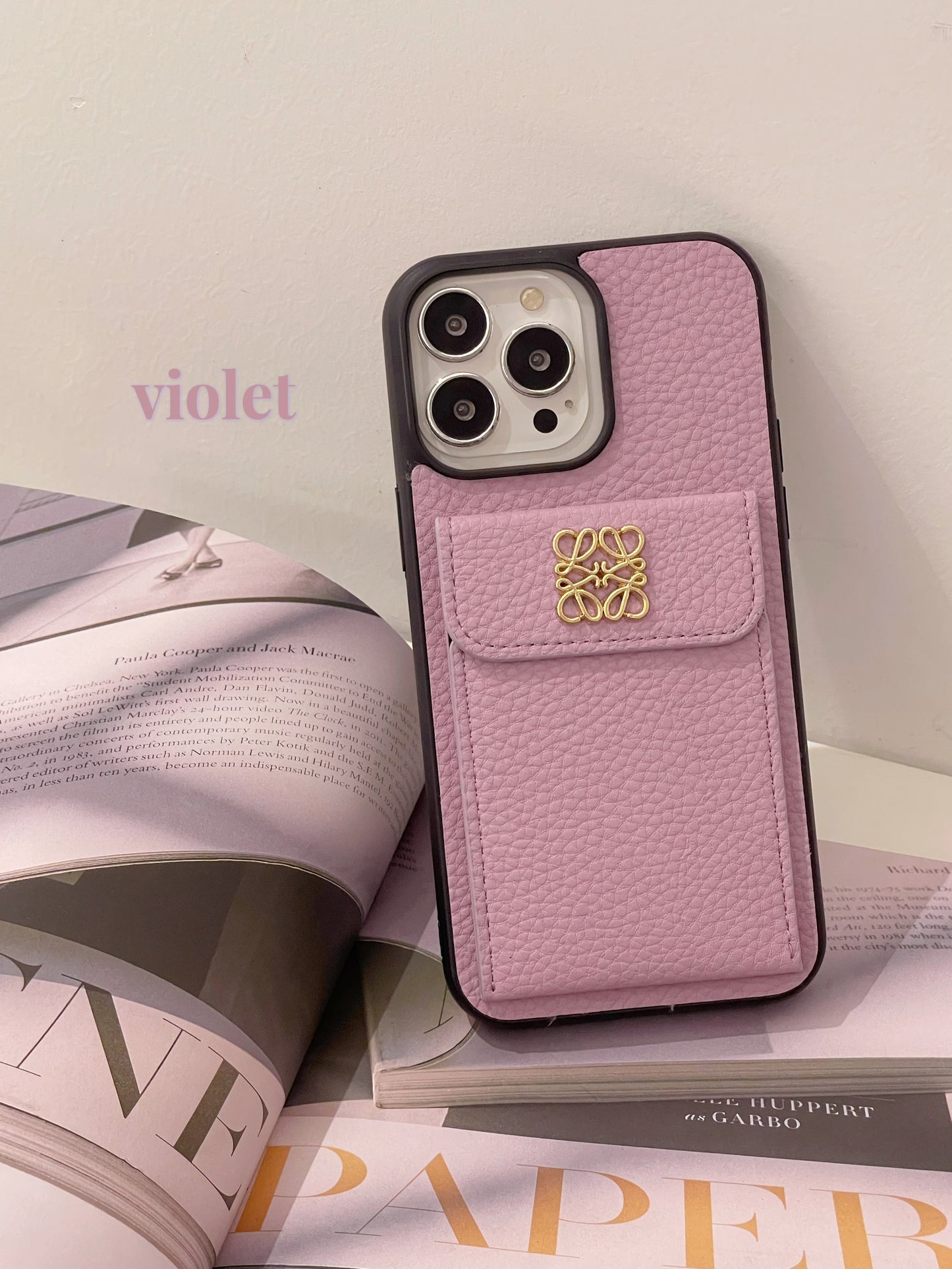 Luxusní pouzdro na iPhone s držákem karty Black-QBK240603