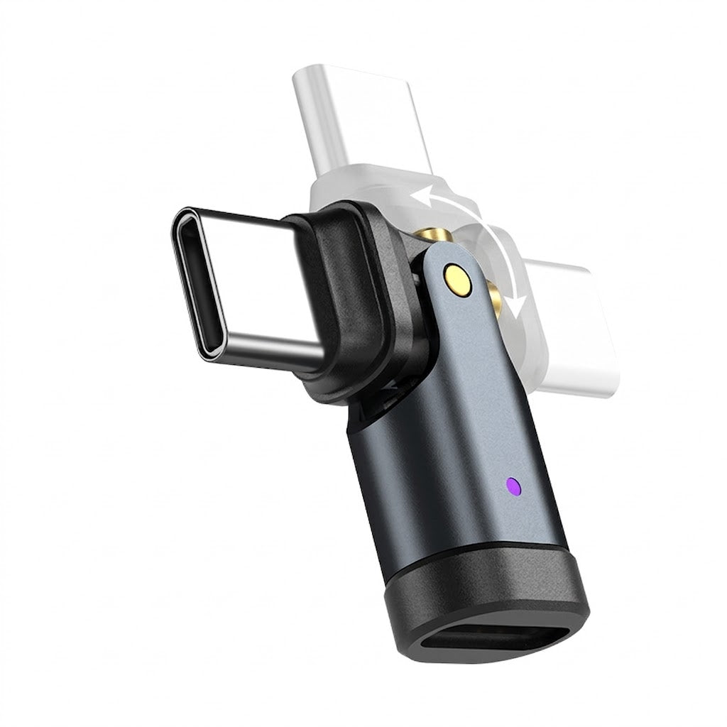 180° Foldable USB-C Adapter – 240W Fast Charging Angle Connector