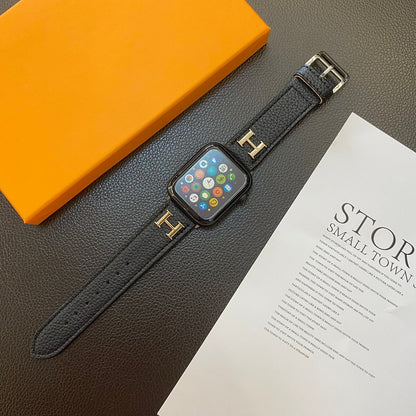 本革模様のApple Watchストラップ