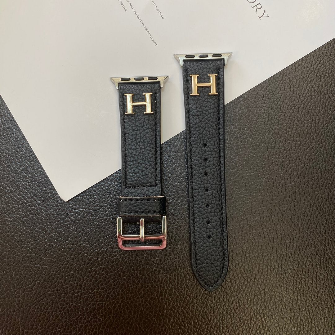 本革模様のApple Watchストラップ