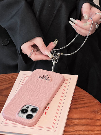 Cás iPhone Crossbody Leathar só