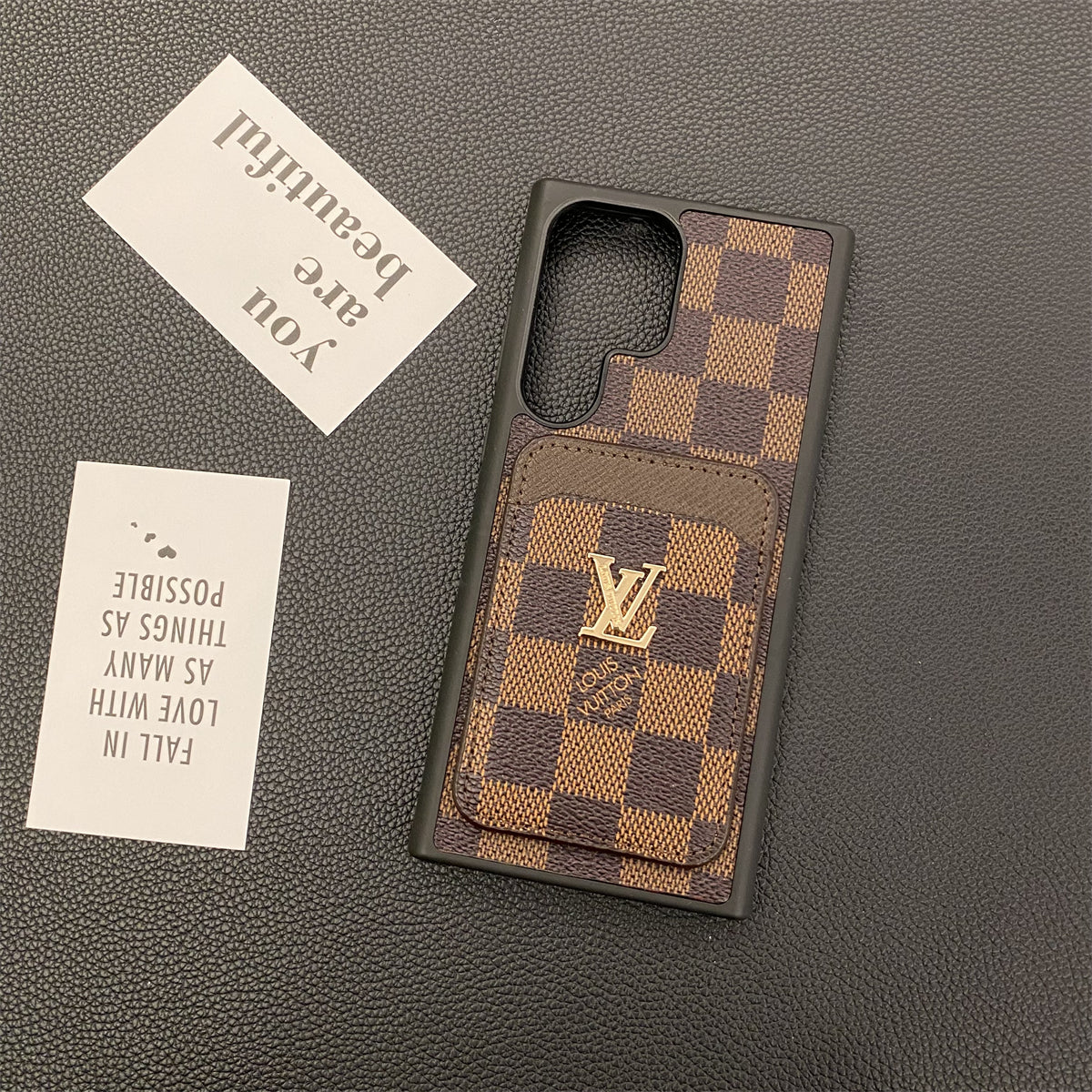 SAMSUNG GALAXY PETITE MALLE POUZDRA NA TELEFON DRŽÁK KARTY MONOGRAM PLÁTNO