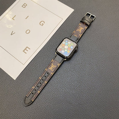 APPLE-WATCH-ARMBAND MIT MONOGRAM-NÄHTEN AUS LEDER