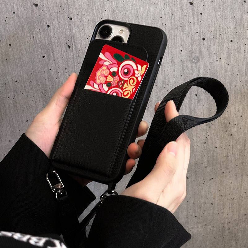 Luksus Crossbody læder cover til iPhone