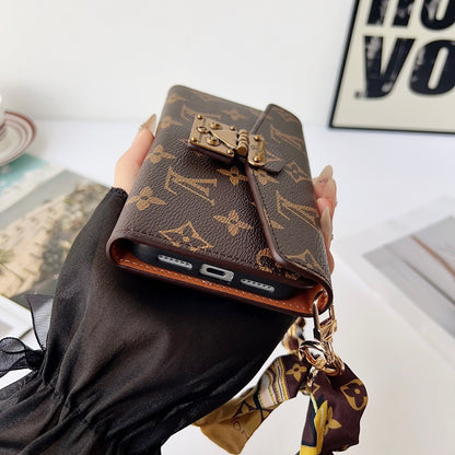 Luxury Monogram Phone Wallet Crossbody Purse – 3-in-1 Phone Bag