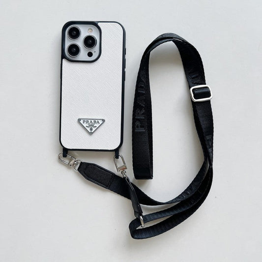 Luksus Crossbody Leather iPhone-deksel