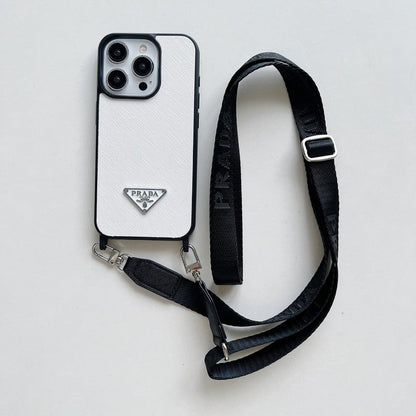 ラグジュアリーなクロスボディレザーiPhoneケース