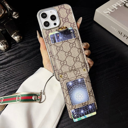 Custodia premium per iPhone con catena a mano