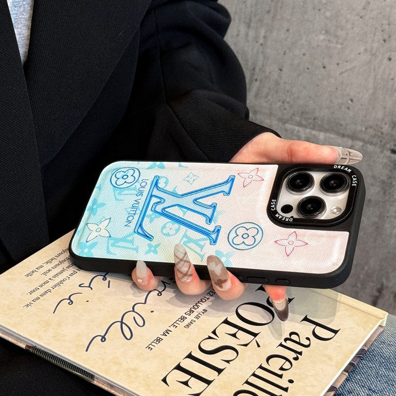 Πολυτελής μπλε δερμάτινη θήκη iPhone