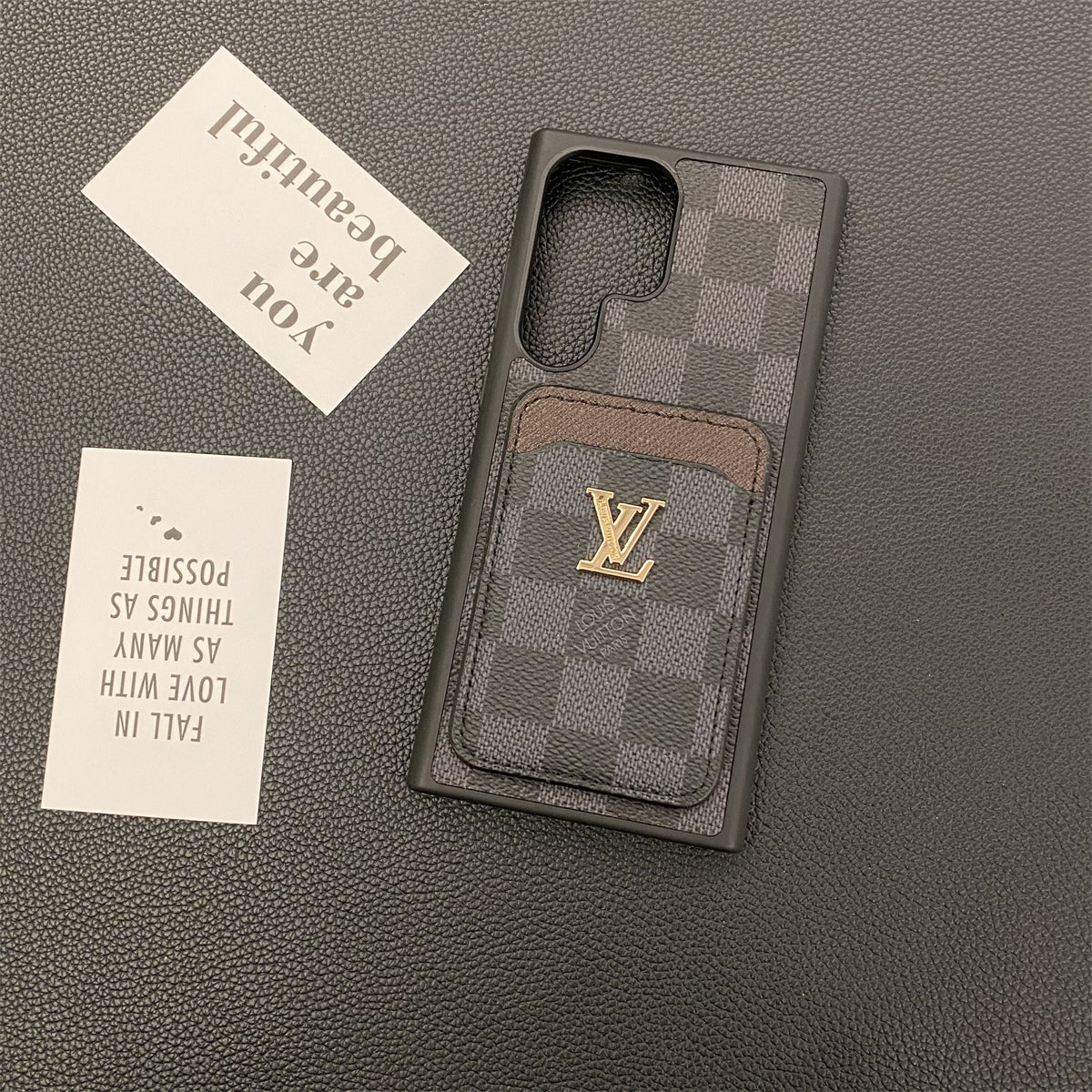 SAMSUNG GALAXY PETITE MALLE POUZDRA NA TELEFON DRŽÁK KARTY MONOGRAM PLÁTNO