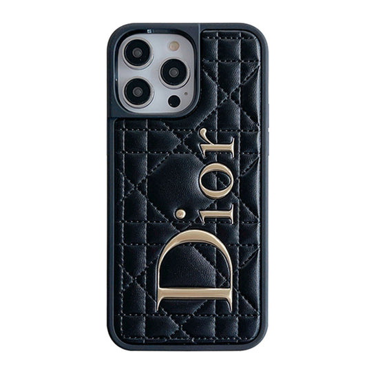 Fashion Gold Δερμάτινη θήκη iPhone με λογότυπο
