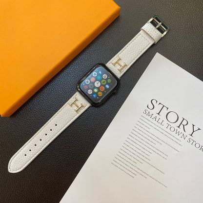 本革模様のApple Watchストラップ