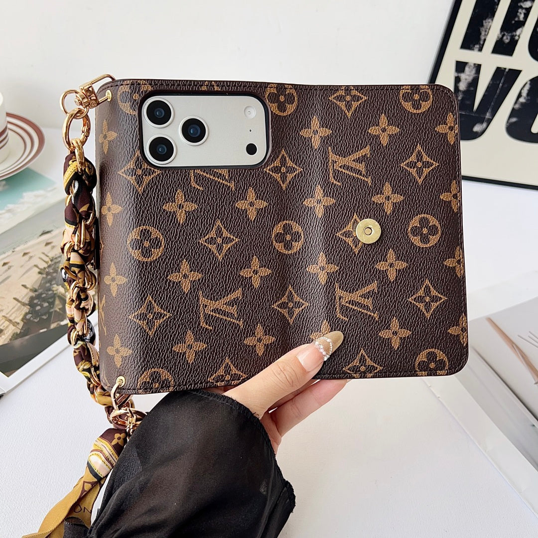 Luxury Monogram Phone Wallet Crossbody Purse – 3-in-1 Phone Bag