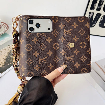 Luxury Monogram Phone Wallet Crossbody Purse – 3-in-1 Phone Bag