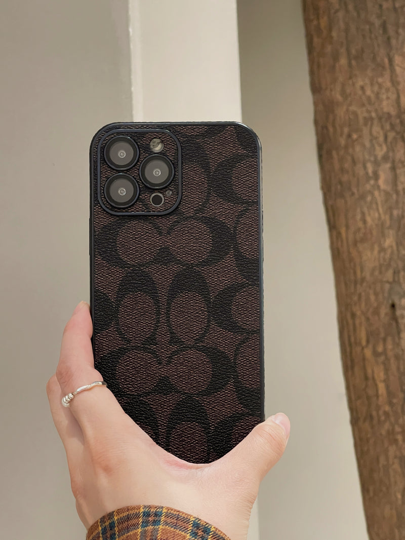 Custodia classica per iPhone Marrone -QB240402