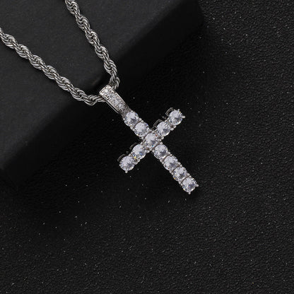 Collier Croix Glacée