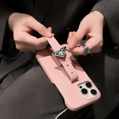 Luksus læderhåndtag til iPhone etui