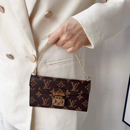 Luxury Monogram Phone Wallet Crossbody Purse – 3-in-1 Phone Bag