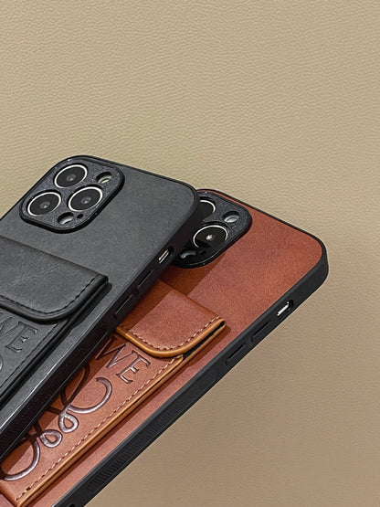 Cás iPhone só Le Sealbhóir Cárta Dubh-LZP241448
