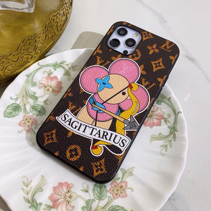 Sagittarius Love Painted iPhone Case Specialfremstillet
