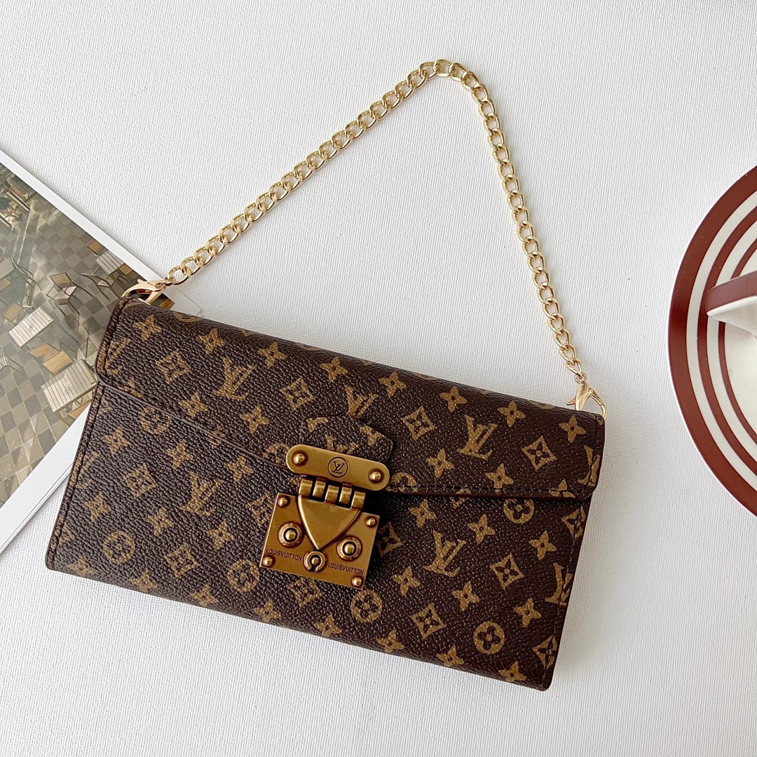Luxury Monogram Phone Wallet Crossbody Purse – 3-in-1 Phone Bag