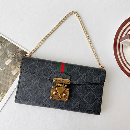 Luxury Monogram Phone Wallet Crossbody Purse – 3-in-1 Phone Bag