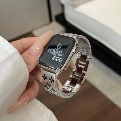 RELIÉFOVANÝ KOVOVÝ ŘEMÍN NA HODINKY APPLE