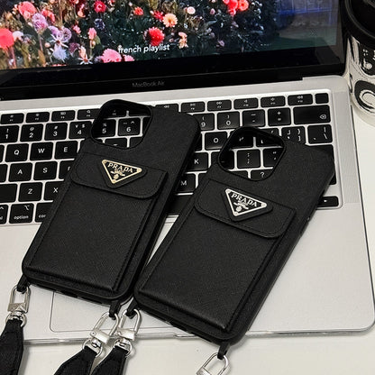 Luksus Crossbody læder cover til iPhone