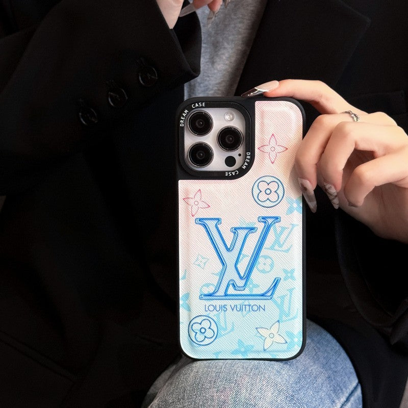 Πολυτελής μπλε δερμάτινη θήκη iPhone