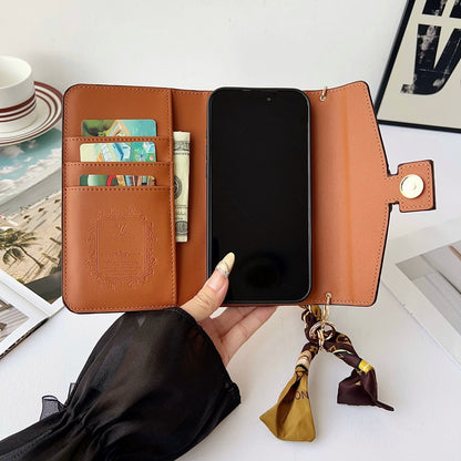 Luxury Monogram Phone Wallet Crossbody Purse – 3-in-1 Phone Bag
