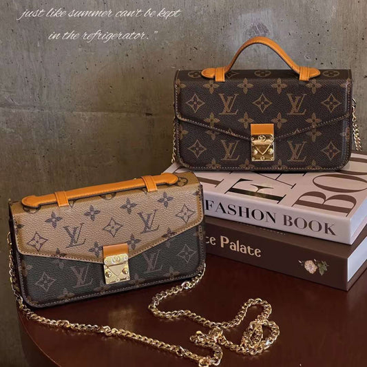 Monogram Canvas Bag Håndholdt Crossbody Chain Mobiltelefon