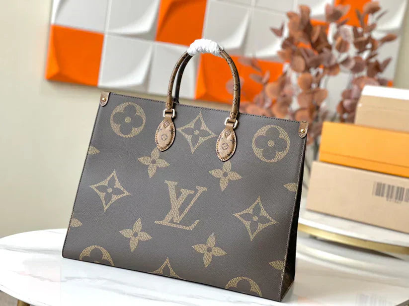Luxe Monogram læder mulepose