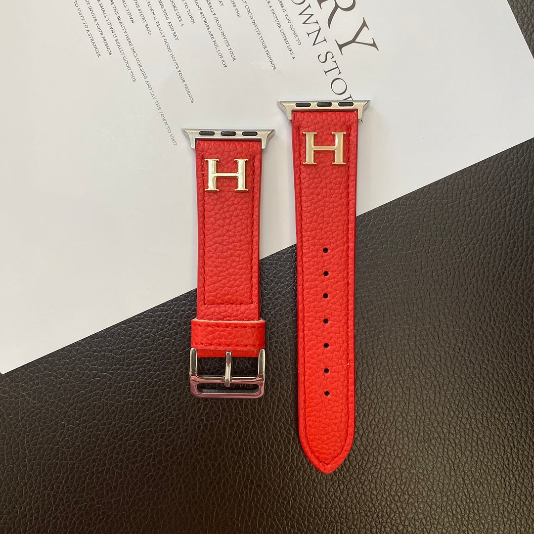 本革模様のApple Watchストラップ