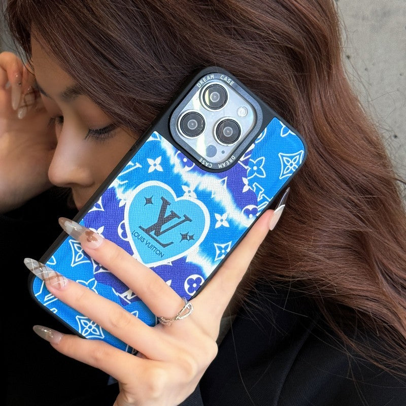 Πολυτελής μπλε δερμάτινη θήκη iPhone