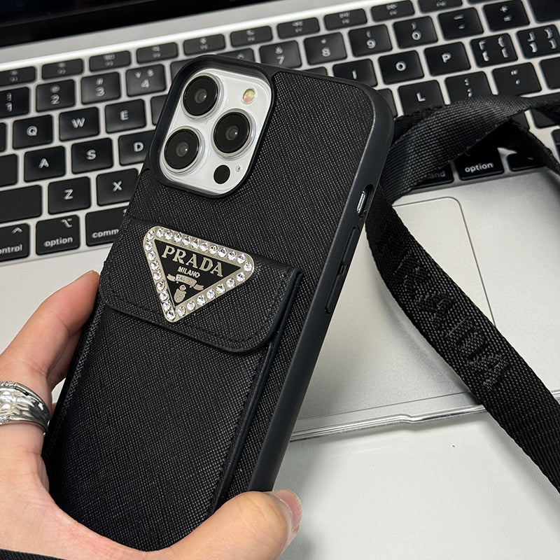 Luksus Crossbody læder cover til iPhone