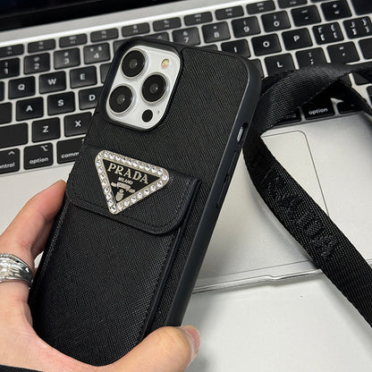 Luksus Crossbody læder cover til iPhone