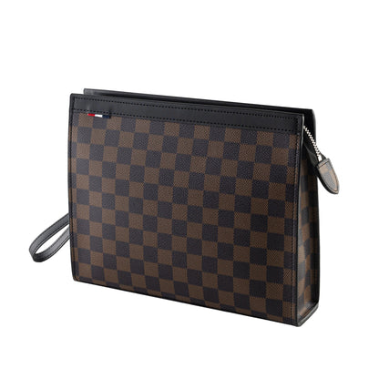 Vintage Check Leather Clutch