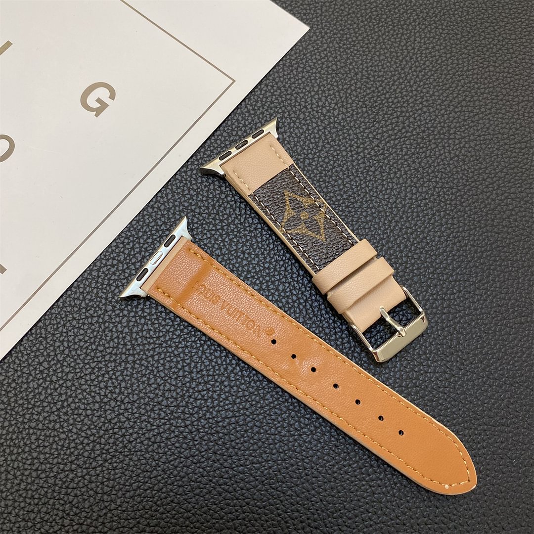 APPLE-WATCH-ARMBAND MIT MONOGRAM-NÄHTEN AUS LEDER