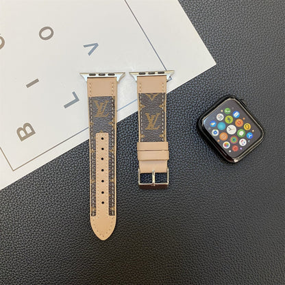 APPLE-WATCH-ARMBAND MIT MONOGRAM-NÄHTEN AUS LEDER
