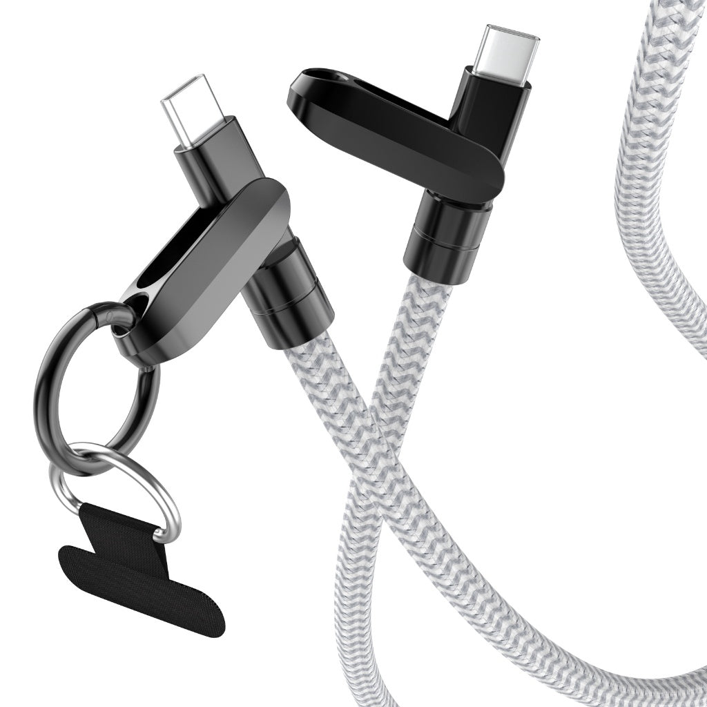 Lanyard Charging Cable – 60W Fast Charge USB-C & Lightning (Anti-Loss Strap)