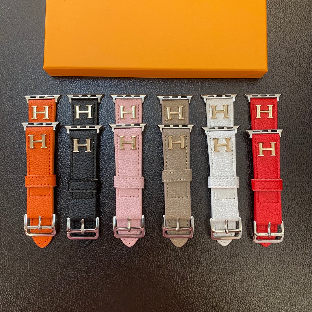 本革模様のApple Watchストラップ
