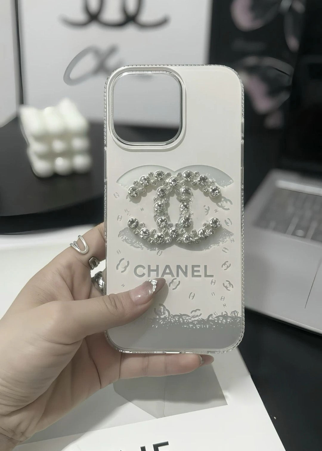 Elegante Luxus-iPhone-Hülle aus Kristall mit Armband