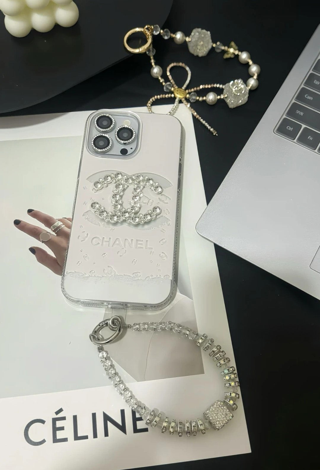 Elegante Luxus-iPhone-Hülle aus Kristall mit Armband