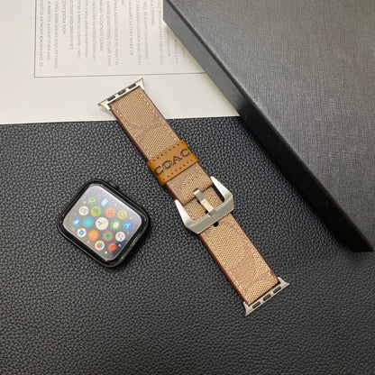 Kožený klasický řemínek Apple Watch světle hnědý-YHK244221710