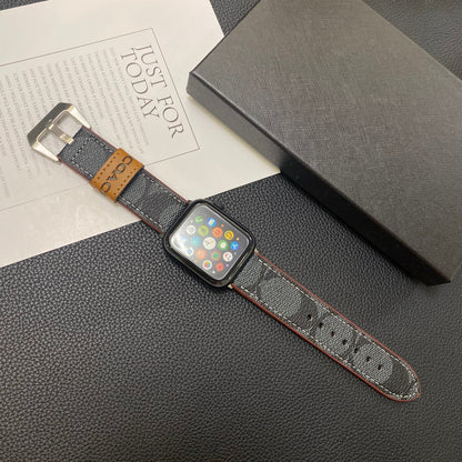 Kožený klasický řemínek Apple Watch Black-YHK244221710