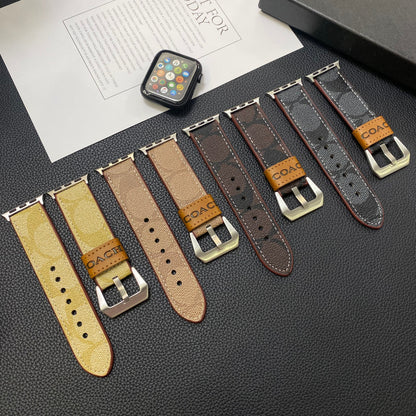 Kožený klasický řemínek Apple Watch světle hnědý-YHK244221710