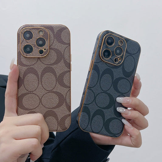 Klasické pouzdro na iPhone kožené světlé obočí -QBK240513
